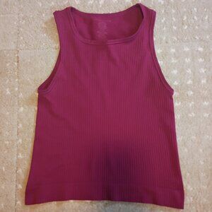 Anthropologie Reegan Crew-Neck Crop Racerback Seamless Tank Top S/M